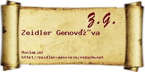 Zeidler Genovéva névjegykártya